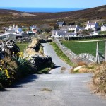 an image of a pathway within the village of cregneash